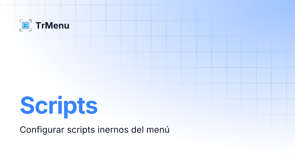 Scripts | TrMenu